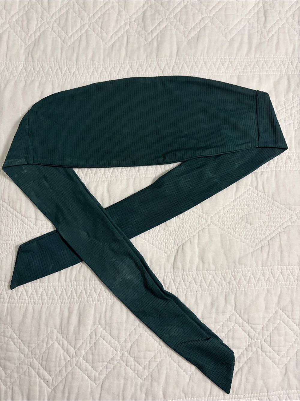 Ribbed Deep Teal Scarf Wrap